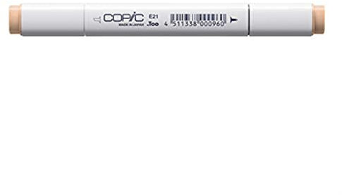 COPIC Classic Marker Typ E - 21, Soft Sun, professioneller Layoutmarker, mit einer breiten und einer feinen Spitze