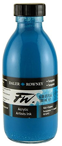 Fw Acrylic Artists Ink 6Oz Turquoise