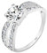 Elli Ring Damen Solitär Glamourös mit Kristall in 925 Sterling Silber