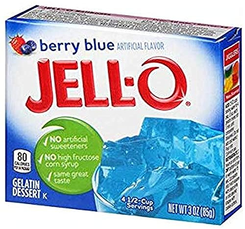 Jello Berry Blue Gelatin Dessert Jell-O 3oz 85g (2 packs)