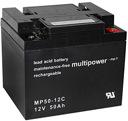 Blei Gel Akku MP50-12C 12V 50Ah E-Rollstuhl Bora Amigo Elektromobil E-Scooter Kumpan 1954 E Rex 1500 Geco 2 e-max 90S 110S 4kW Invacare Orion 6 km/h 24V Accu Batterie