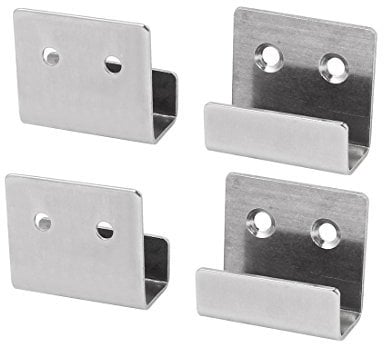 Sourcingmap Stainless Steel Wall Hanger Bracket Rack Holder 4pcs for Ceramic Tile Display