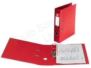 5 Star Lever Arch File PVC Spine 70mm Foolscap Red [Pack of 10]