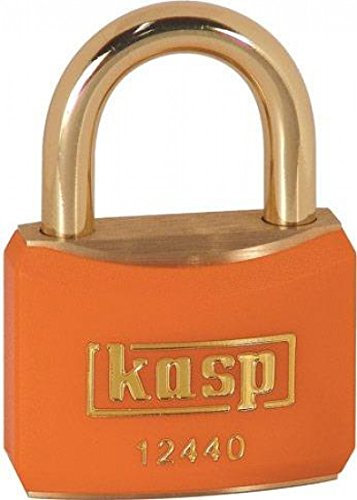 KASP Vorhängeschloss, Messing, orange ummantelt, 40 mm, gleichschließend K12440ORAA1 gleichschließend