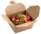 50 Contenitori antiunto bio e compostabili per asporto take away e delivery cibi in cartoncino kraft 1500 ML (misure: 21,8x16x6,3 cm)