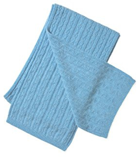 Modassori Damen Strickschal 200 x 28cm weich Angora Wolle Kashmir hellblau, Artikelname Georgina