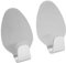Fackelmann 61216 Lot de 2 Crochets Muraux Adhésifs en INOX pour Torchon de Cuisine, Acier Inoxydable, 3 cm