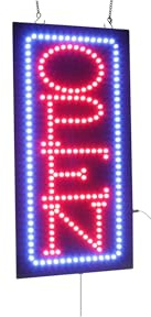 Vertical OPEN Sign 24, TOPKING Signage, LED Neon Open, Store, Window, Shop, Business, Display, Grand Opening Gift