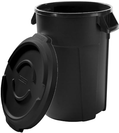 Certeo | Multifunktionsbehälter Titan mit Deckel | Schwarz, BxHxT 610 x 760 x 570 mm, Volumen 120 l