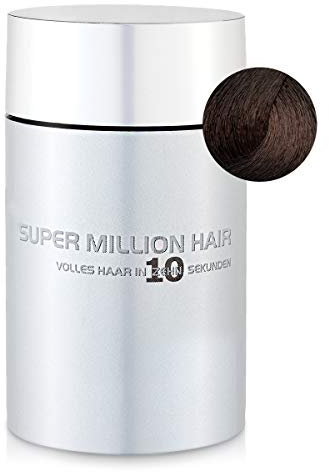 Super Million Hair Haar Fasern und Schütthaar, hochwertiges Streuhaar zur Haarverdichtung, 25 g, Medium-Brown (23)