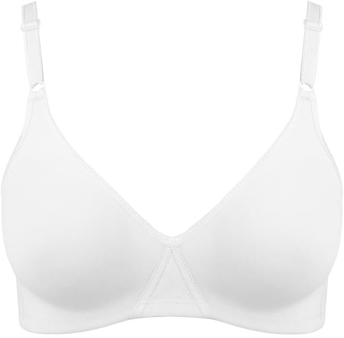 Nur Die Baumwoll BH Soutien-Gorge Femme, Blanc, 95C