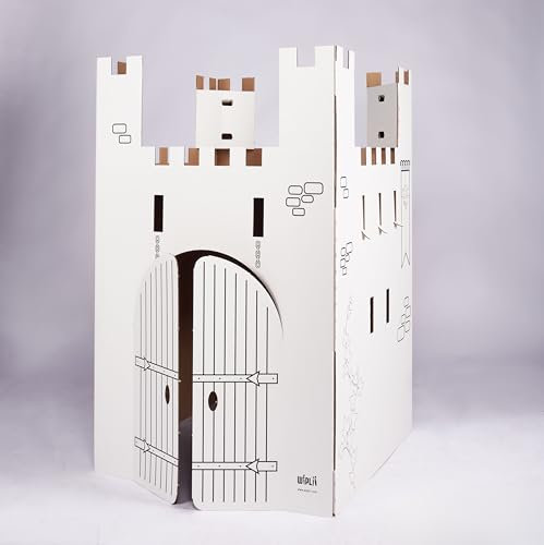 Wiplii Castillo de Cartón - 72cm x 72cm x 1,16m