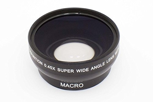 vhbw Weitwinkel Vorsatzlinse Objektivgewinde 52mm, Faktor 0,45x passend für Kamera Panasonic Lumix G Vario 45-200 mm 4.0-5.6.