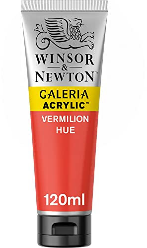 Winsor & Newton 2131682 Galeria Acrylfarbe, hohe Pigmentierung, lichtecht, buttrige Konsistenz, 120 ml Tube - Zinnober