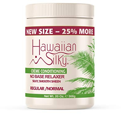 Hawaiian Silky no lye relaxer, regular, White, 20 Ounce