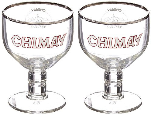 Chimay Belgian Ale Goblet/Calice Verres à Bière 0.33l – Lot de 2