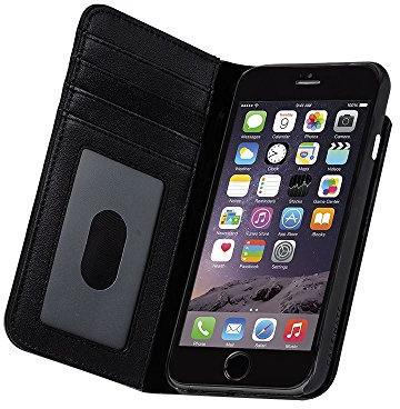 Case-Mate iPhone 8/iPhone 7/iPhone 6/6s Wallet Folio Case Credit Card Holder - Black