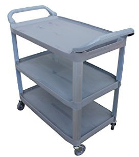 Carro hostelero Profesional con 3 bandejas y Ruedas de Acero y Polipropileno. Mediads 102x50x96 (L x F x A)