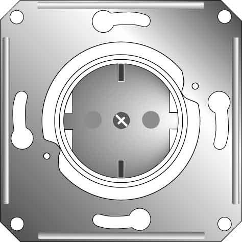Elso 2252144 Steckdoseneinsatz Steckklemmen Kinderschutz für Zentralplatte FAA, reinweiß