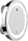 Macom 211 Solar Sensation Miroir Grossissant et Lumineux pour Maquillage, Grossissant 7x avec Lumière LED et Ventouses, Argent