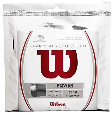 Wilson Champion's Choice Duo Tennis String - Set, Grey/White