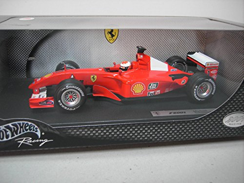 MATTEL HOT WHEELS RACING SCALA 1/18 FERRARI F1 2001 MICHAEL SCHUMACHER ITEM 50202