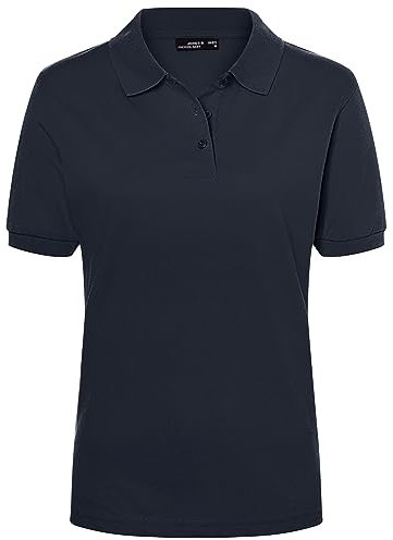 James & Nicholson Damenpolo Classic - Piqué-Poloshirt mit gestrickten Bündchen | Farbe: Navy | Grösse: S