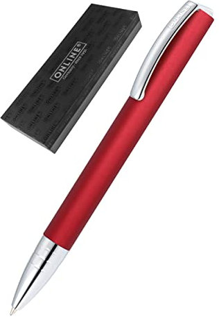 ONLINE Kugelschreiber Vision Wild Berry I Drehkugelschreiber mit Standard Großraummine in Strichstärke medium, Schreibfarbe Schwarz I Eleganter Kuli aus Aluminium in Geschenkbox