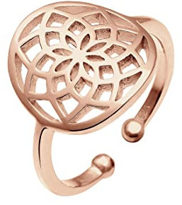 Elli Ring Damen Traumfänger Boho in 925 Sterling Silber Rosé vergoldet