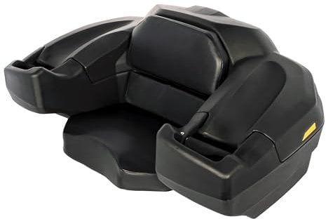 BLACK BOAR ATV Rear Storage Box and Lounger - Features Over 2.2 Cubic Ft of Storage Space & Adjustable Latches - Includes Stainless Steel Lock w/Keys - Compatible w/Most Tubular Racks (66010)