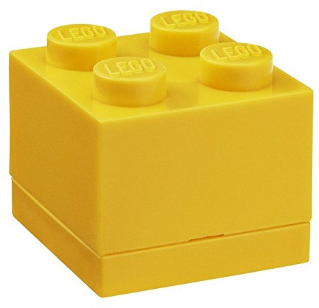Lego 40110632 4011 Mini 4 Knobs Lunch Insert, Snack Box, Yellow, Plastic