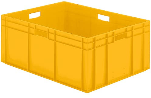 EURO-Behälter | Wände und Boden geschlossen | LxBxH 800 x 600 x 320 mm | Gelb | VE 2 Stk
