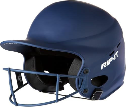 RIPIT Fit Softball slaghjälm med Vision Pro, unisex vuxen, marinblå