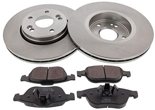 Mapco 47165 Bremsensatz Bremsscheiben mit Bremsbeläge Vorderachse | Kompatibel mit: RENAULT LAGUNA II, LAGUNA II Grandtour
