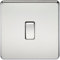 Knightsbridge SF2000PC Screwless 10 A 1-Gang 2 Way Switch, Polished Chrome