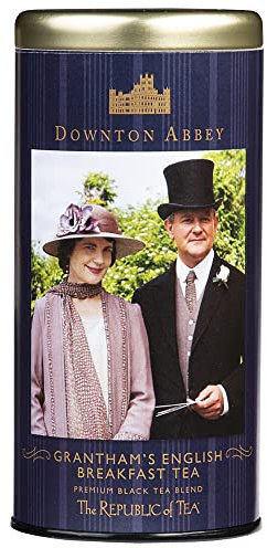 The Republic of Tea Downton Abbey Grantham Breakfast Tea, 36 Teebeutel - Schwarztee-Mischung mit den besten Assam-, Ceylon-, Darjeeling- und afrikanischen Schwarztees in edler Metalldose