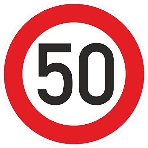 Zulässige Höchstgeschwindigkeit 50 km/h Aufkleber 60 cm STVO Zeichen 274-51