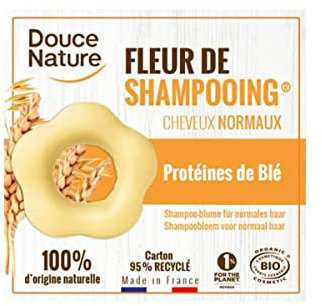 Douce Nature Bio Shampoo Blume für normales Haar, ohne Sulfate, 85 g