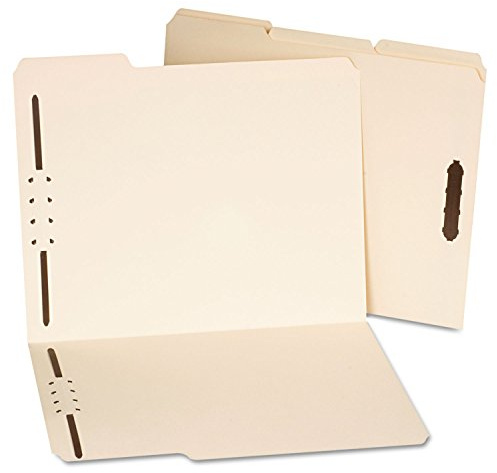 Universal One Manila Folders, Two Fasteners, 1/3 Tab, Letter, 50/Box (13420)