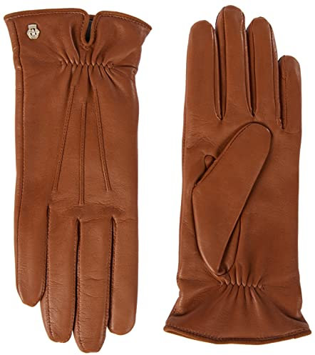 Roeckl Damen Classic - Ruched Handschuhe, Braun, 7,5 EU
