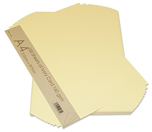 Craft UK 41274, Karton, A4, elfenbeinfarben, 160 g/m², 100 Blatt.