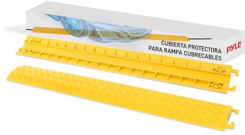 Pyle Durable Cable Ramp Protective Cover - 2,000 lbs Max Heavy Duty Drop Over Hose & Cable Track Protector, Safe in High Walking Traffic Areas - Cable Concealer for Outdoor & Indoor Use PCBLCO19