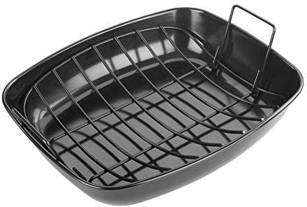 Tala Performance Extra Large Roaster with Rack, Professional Gauge Carbon Steel with Eclipse Premium Non-Stick Coating 34.5 cm x 30 cm x 6.5 cm