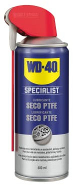 WD-40 Lubricante seco con PTFE, Pulverizador Doble Acción, Amplio, Preciso, 360 grados, 400 ml, El embalaje puede variar
