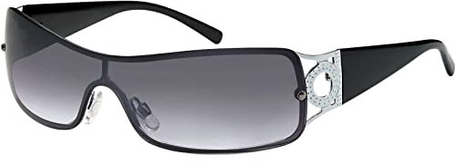 BEZLIT Sonnenbrille Monoscheiben Brille Damen Herren Sonnenbrillen Retro B551 Schwarz