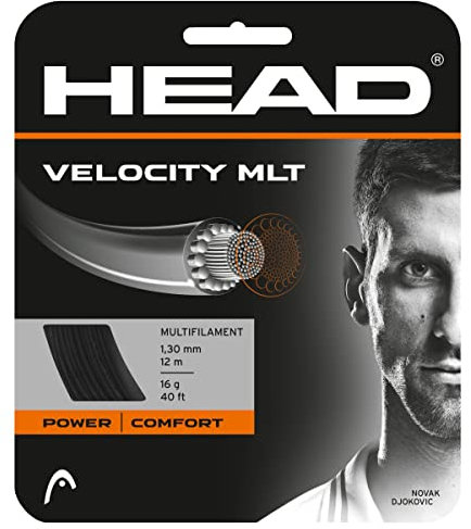 HEAD Unisex-Erwachsene Velocity MLT Set Tennis-Saite, Black, 17