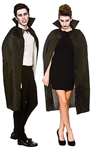 Wicked Costumes Unisex Vampire Cape with Collar 42 Blakc Red (Black)