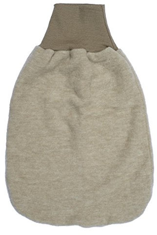 Cosilana Baby Strampelsack Fleece, 60% Wolle (kbT), 40% Baumwolle (KBA), (50 cm, Latte Macchiato-melange)