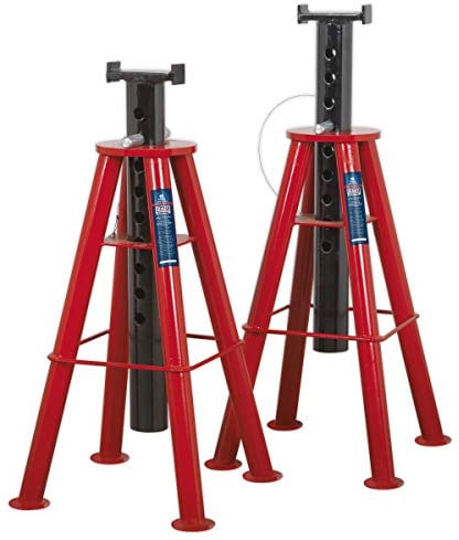 Sealey As10H Axle Stands 10Tonne Capacity Per Stand 20Tonne Per Pair High Lift