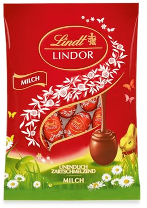 Lindt Schokolade | LINDOR Mini-Eier Vollmilch | 100g | LINDOR Vollmilch-Schokoladeneier mit unendlich zartschmelzender Füllung | Ostereier | Perfekte Oster-Schokolade zum Teilen & Genießen